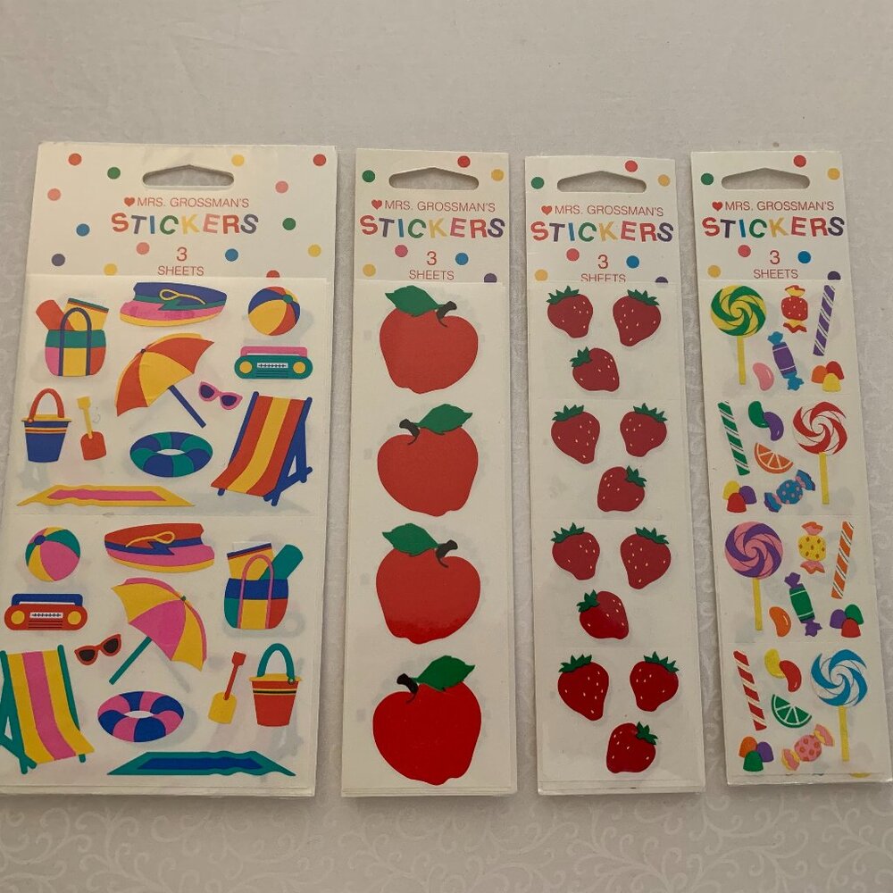 Vintage MRS. GROSSMAN'S STICKERS, 10 packages